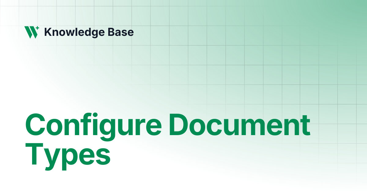 Configure Document Types | Designer | Knowledge Base