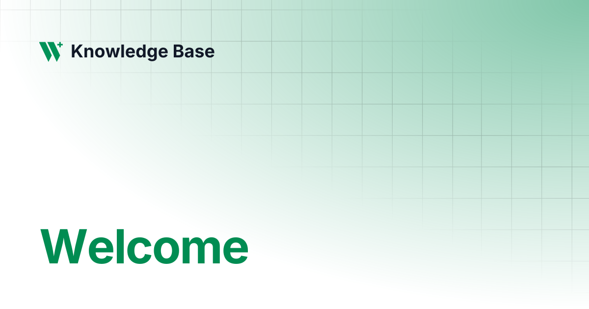 Welcome | Knowledge Base